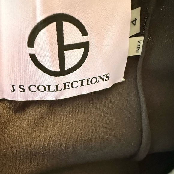 J.S. Collections Elegant Black Floral Embroidered Gown - Picture 7 of 7